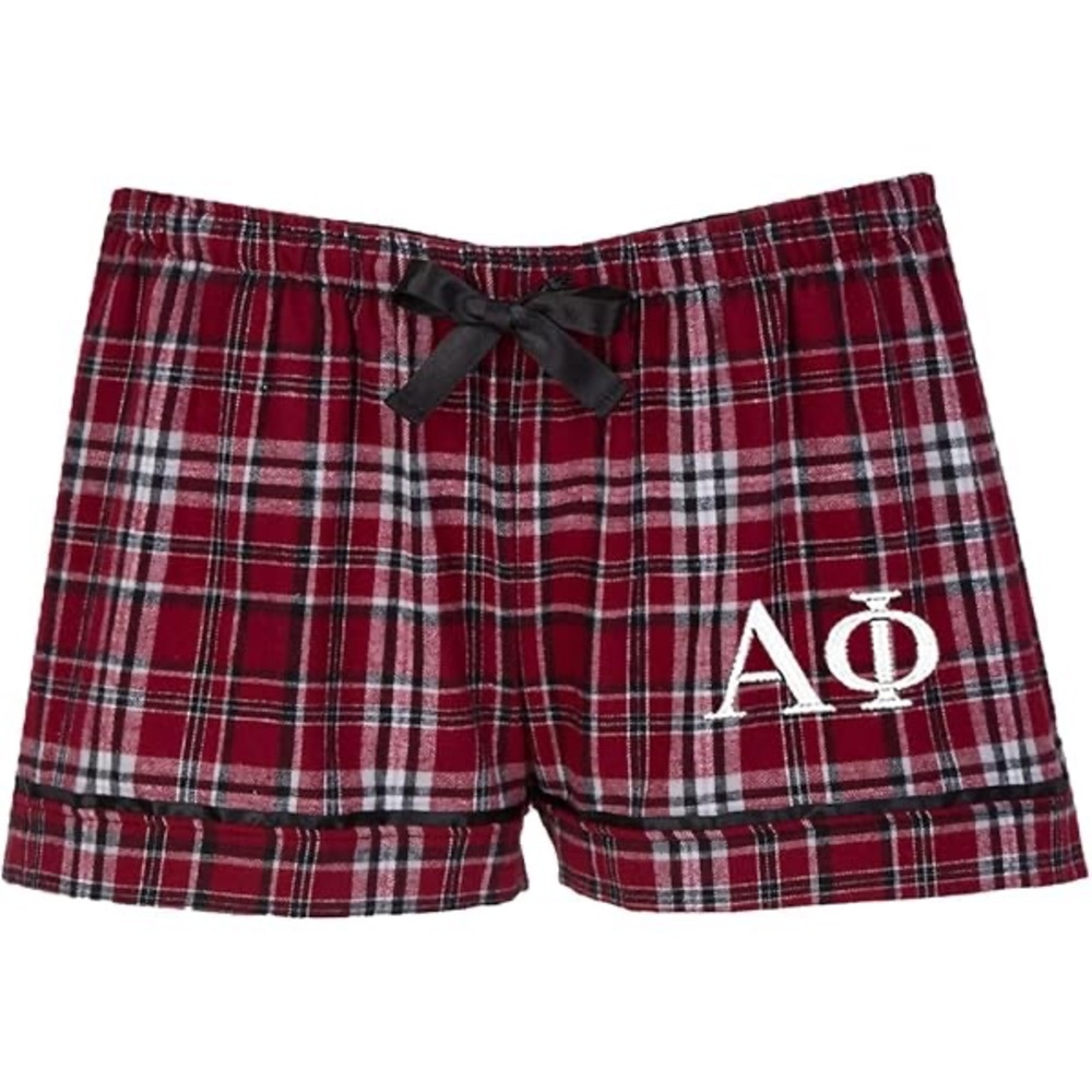 Plaid Women's Shorts with Black Bow